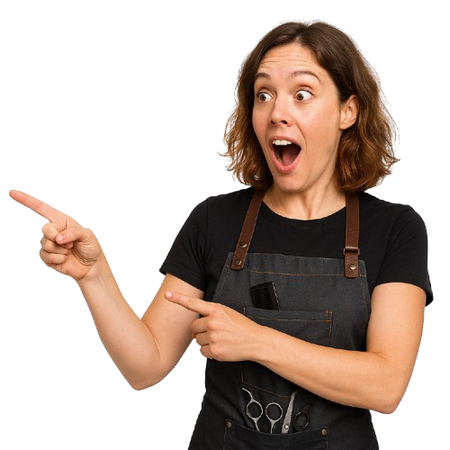 Profissional de beleza aplicando produto em cliente